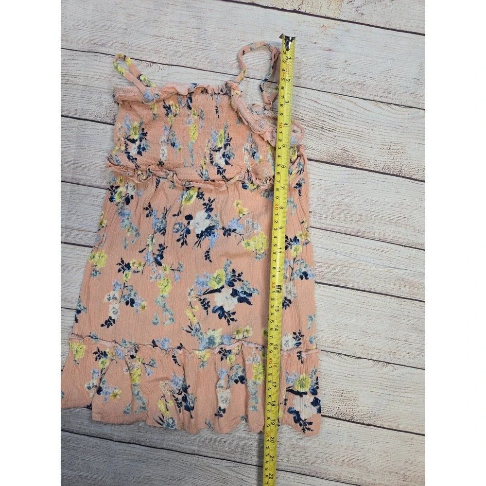 Girl's Art Class Floral Sun Dress With Adjustable Straps, Lined- Size S  6/6X